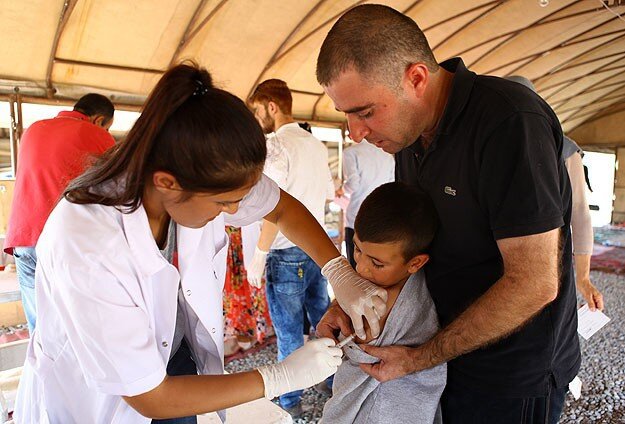 Türkiye'ye sığınan Yezidilere sağlık taraması