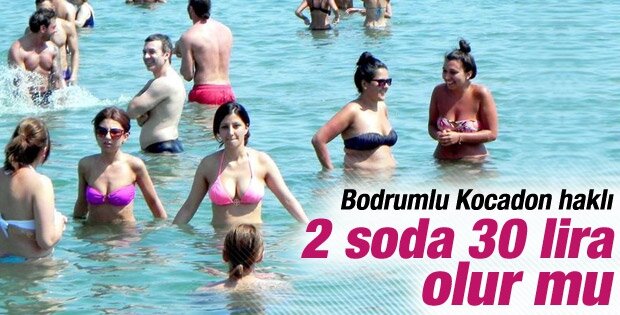 Bodrum'da turistlere 2 soda 30 lira